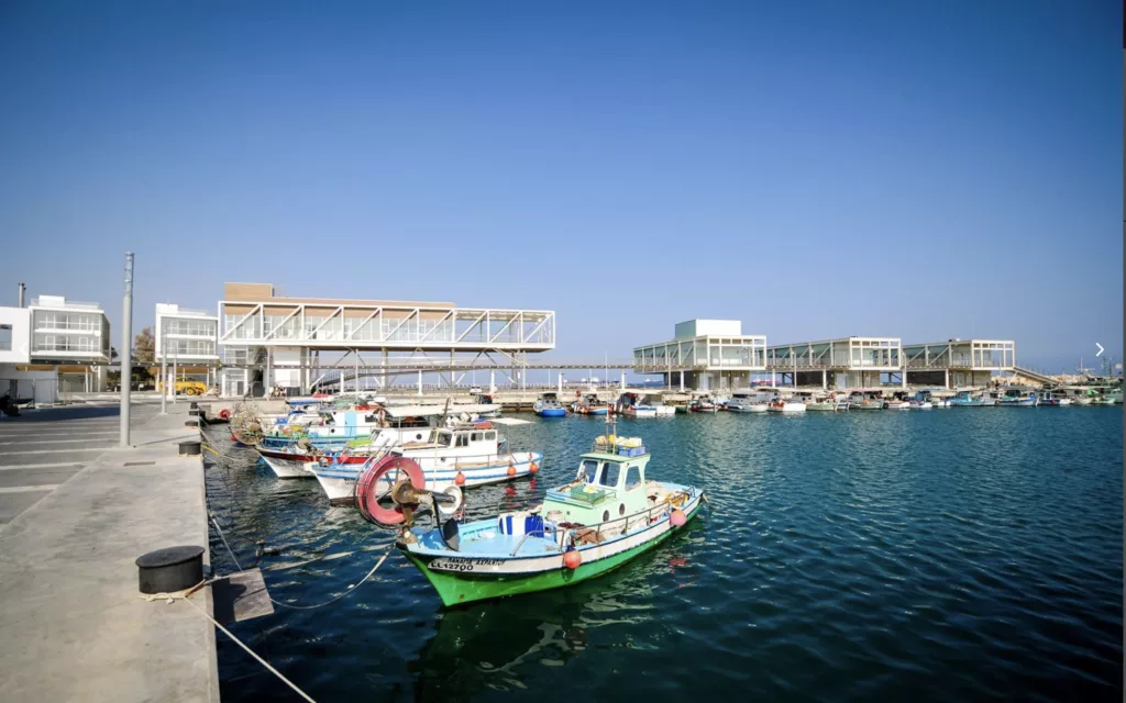 Limassol Old Port boat on doc